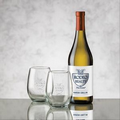Chardonnay Wine & 2 Stanford Wine Glass Gift Set (Label)